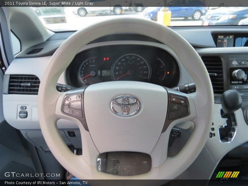 Super White / Light Gray 2011 Toyota Sienna LE