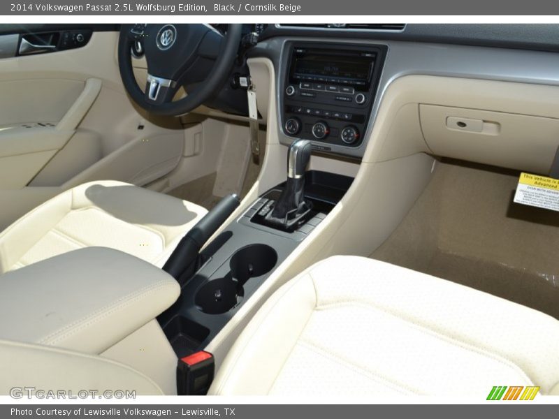 Black / Cornsilk Beige 2014 Volkswagen Passat 2.5L Wolfsburg Edition