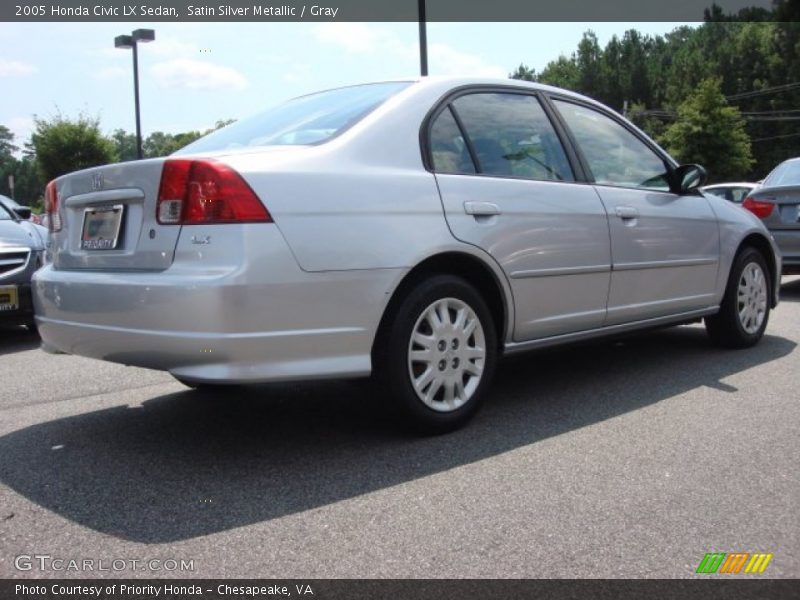 Satin Silver Metallic / Gray 2005 Honda Civic LX Sedan