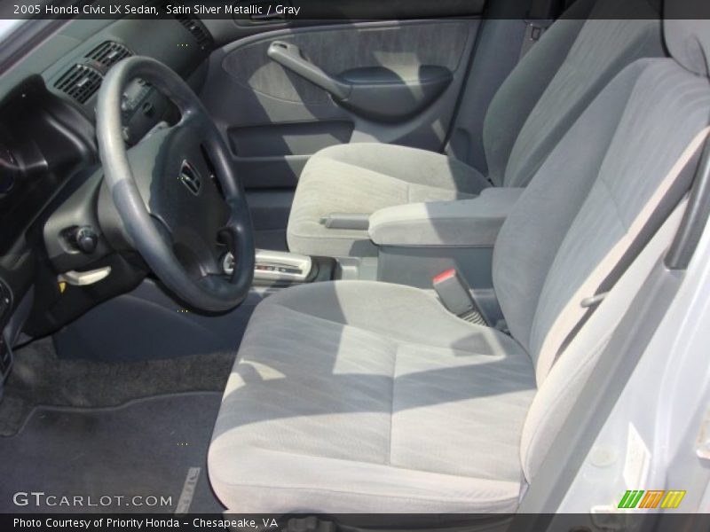 Satin Silver Metallic / Gray 2005 Honda Civic LX Sedan