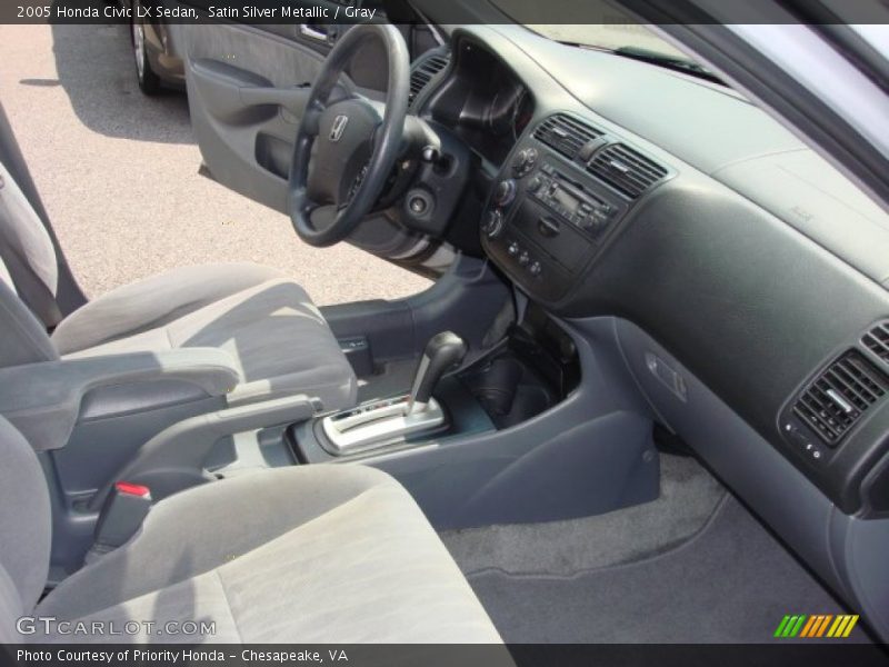 Satin Silver Metallic / Gray 2005 Honda Civic LX Sedan