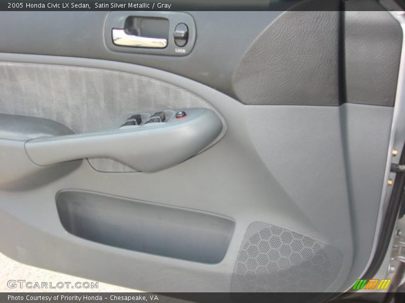 Satin Silver Metallic / Gray 2005 Honda Civic LX Sedan