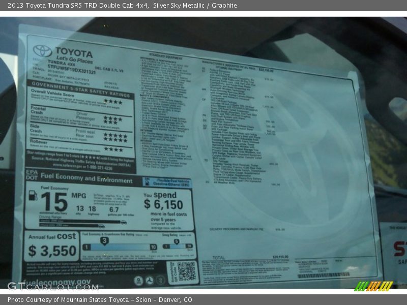 Silver Sky Metallic / Graphite 2013 Toyota Tundra SR5 TRD Double Cab 4x4