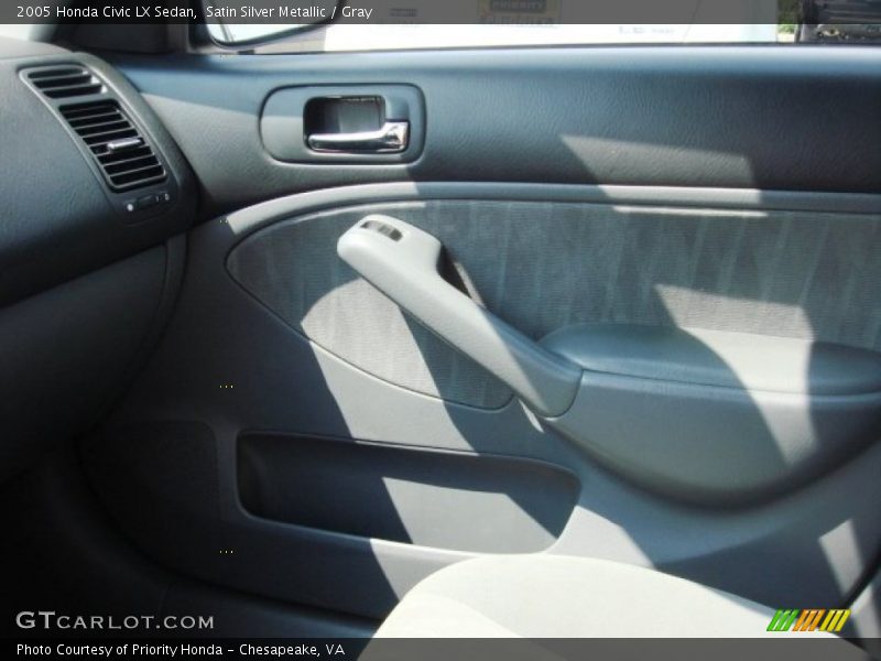 Satin Silver Metallic / Gray 2005 Honda Civic LX Sedan