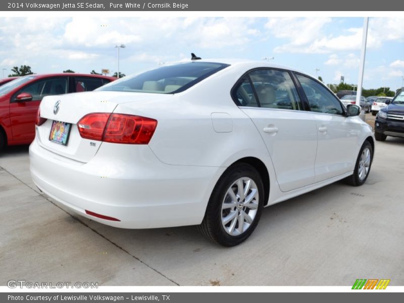 Pure White / Cornsilk Beige 2014 Volkswagen Jetta SE Sedan