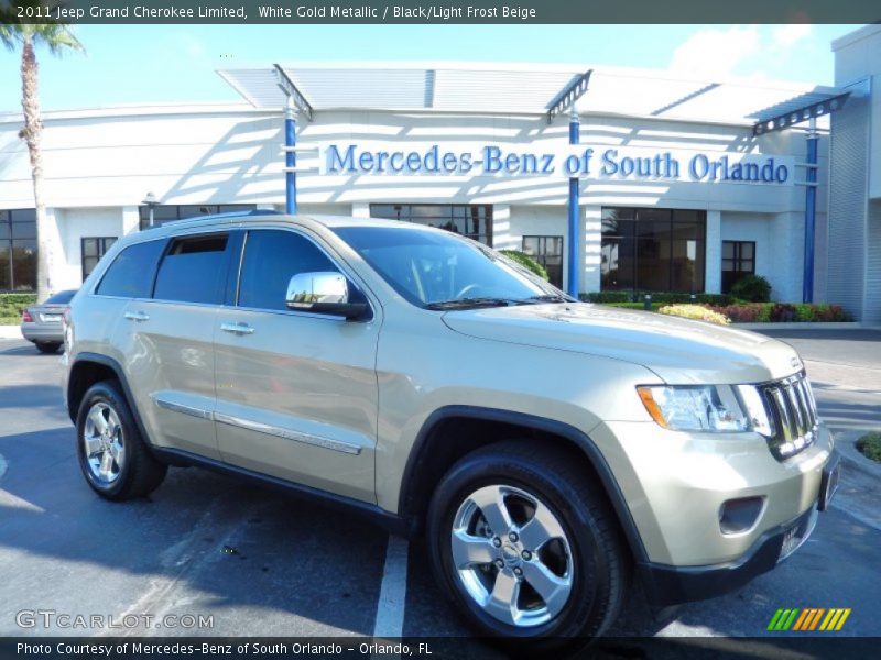 White Gold Metallic / Black/Light Frost Beige 2011 Jeep Grand Cherokee Limited