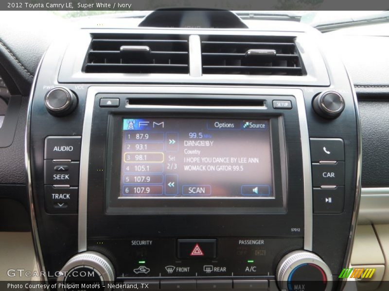 Super White / Ivory 2012 Toyota Camry LE