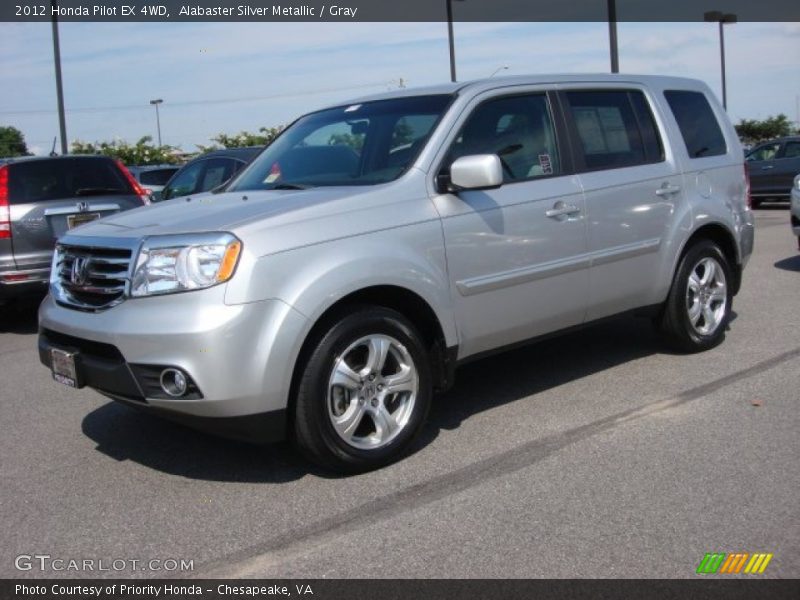 Alabaster Silver Metallic / Gray 2012 Honda Pilot EX 4WD