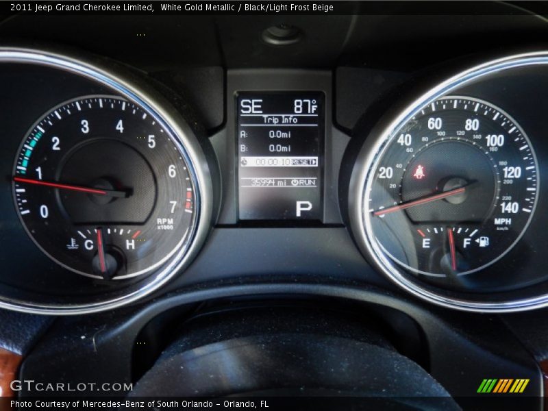  2011 Grand Cherokee Limited Limited Gauges