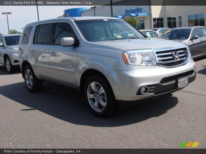 Alabaster Silver Metallic / Gray 2012 Honda Pilot EX 4WD