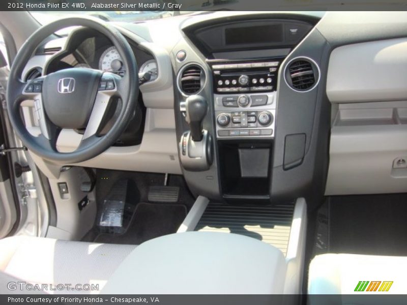 Alabaster Silver Metallic / Gray 2012 Honda Pilot EX 4WD