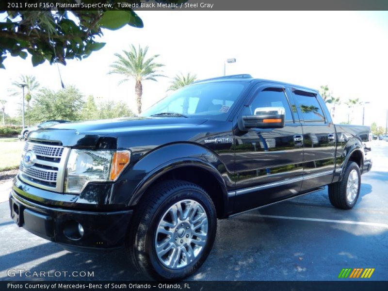 Tuxedo Black Metallic / Steel Gray 2011 Ford F150 Platinum SuperCrew