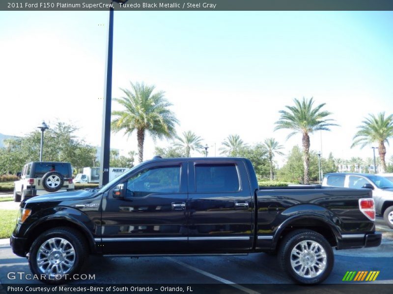 Tuxedo Black Metallic / Steel Gray 2011 Ford F150 Platinum SuperCrew