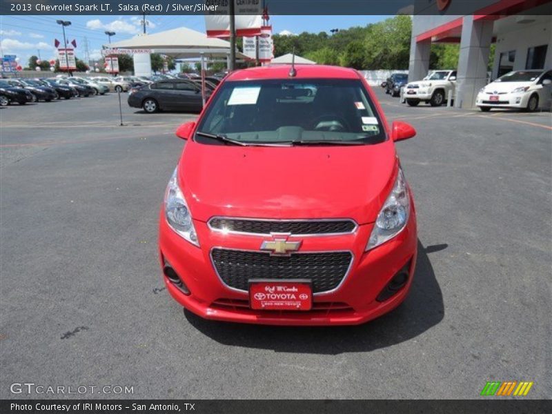 Salsa (Red) / Silver/Silver 2013 Chevrolet Spark LT
