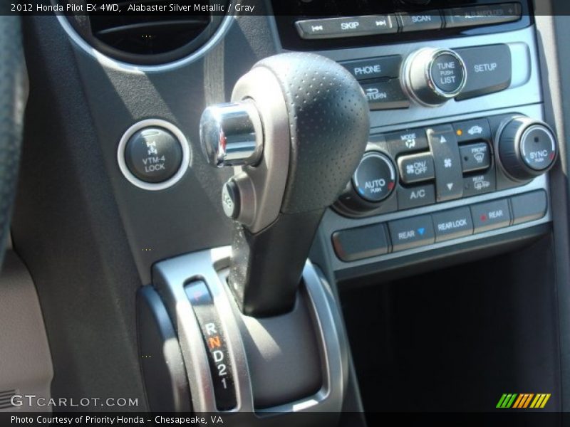 Alabaster Silver Metallic / Gray 2012 Honda Pilot EX 4WD