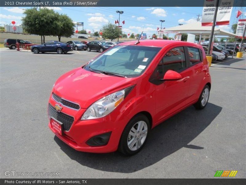 Salsa (Red) / Silver/Silver 2013 Chevrolet Spark LT