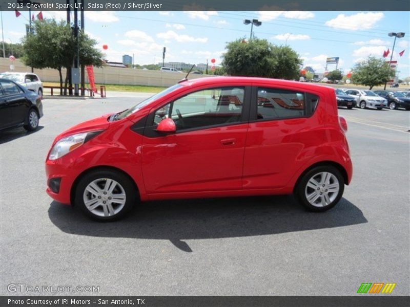 Salsa (Red) / Silver/Silver 2013 Chevrolet Spark LT