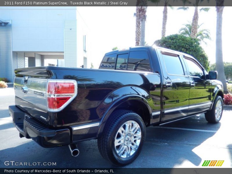 Tuxedo Black Metallic / Steel Gray 2011 Ford F150 Platinum SuperCrew