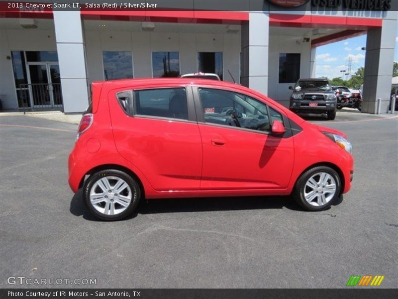 Salsa (Red) / Silver/Silver 2013 Chevrolet Spark LT