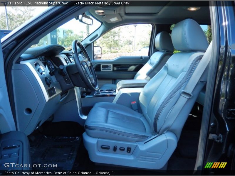Tuxedo Black Metallic / Steel Gray 2011 Ford F150 Platinum SuperCrew