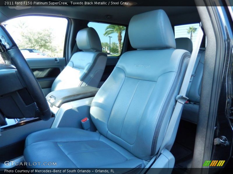 Tuxedo Black Metallic / Steel Gray 2011 Ford F150 Platinum SuperCrew