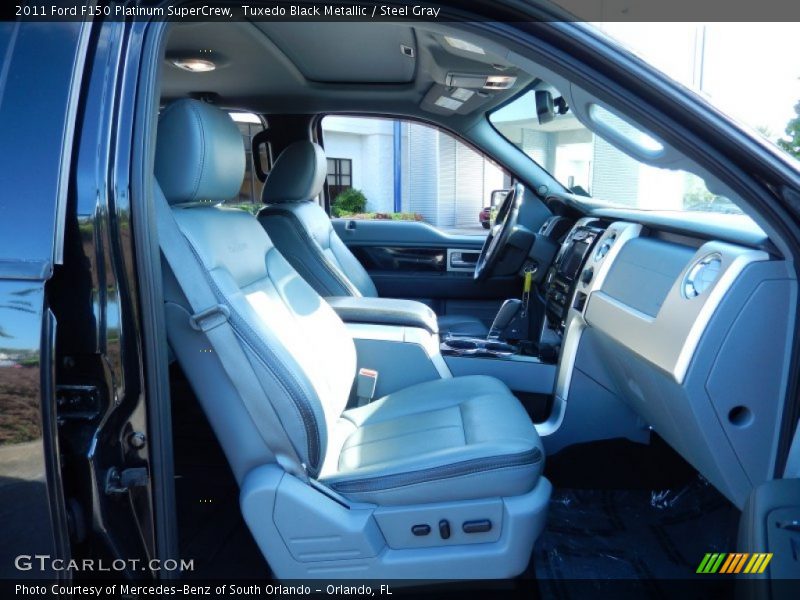 Tuxedo Black Metallic / Steel Gray 2011 Ford F150 Platinum SuperCrew