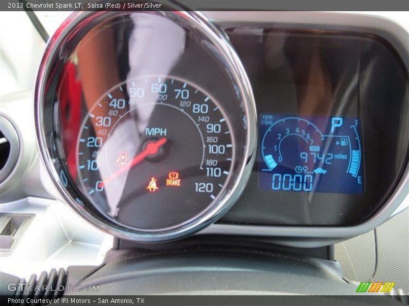 Salsa (Red) / Silver/Silver 2013 Chevrolet Spark LT