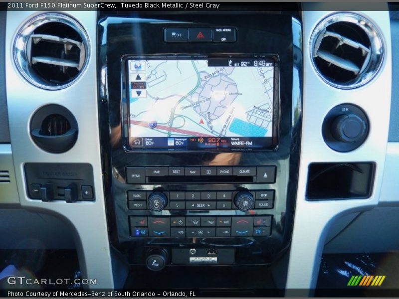 Tuxedo Black Metallic / Steel Gray 2011 Ford F150 Platinum SuperCrew