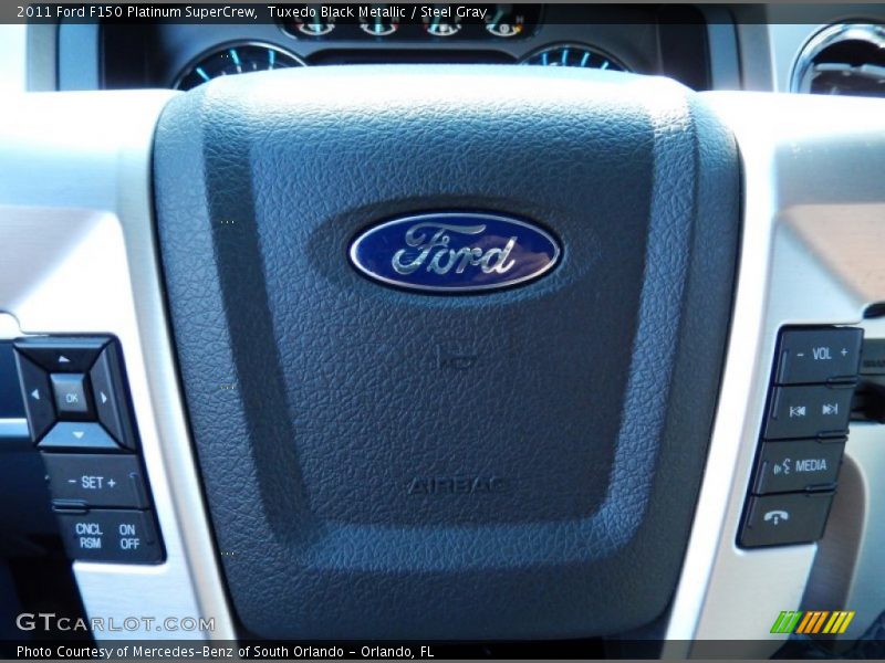 Tuxedo Black Metallic / Steel Gray 2011 Ford F150 Platinum SuperCrew