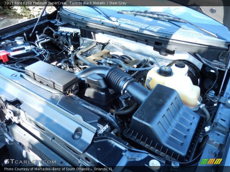 Tuxedo Black Metallic / Steel Gray 2011 Ford F150 Platinum SuperCrew