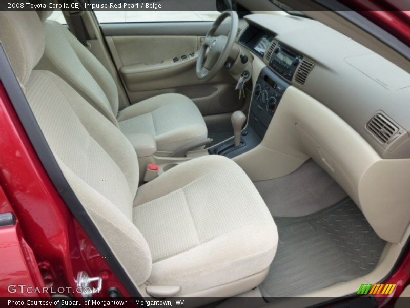 Impulse Red Pearl / Beige 2008 Toyota Corolla CE
