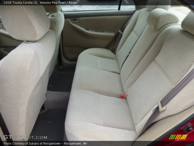 Impulse Red Pearl / Beige 2008 Toyota Corolla CE