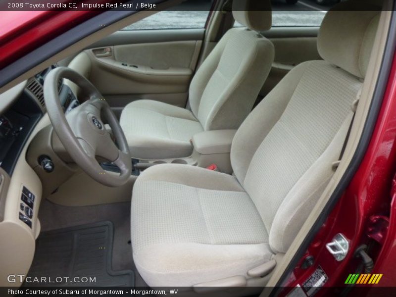 Impulse Red Pearl / Beige 2008 Toyota Corolla CE