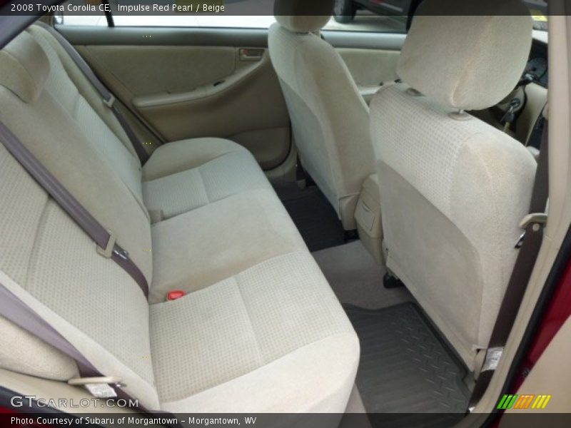 Impulse Red Pearl / Beige 2008 Toyota Corolla CE