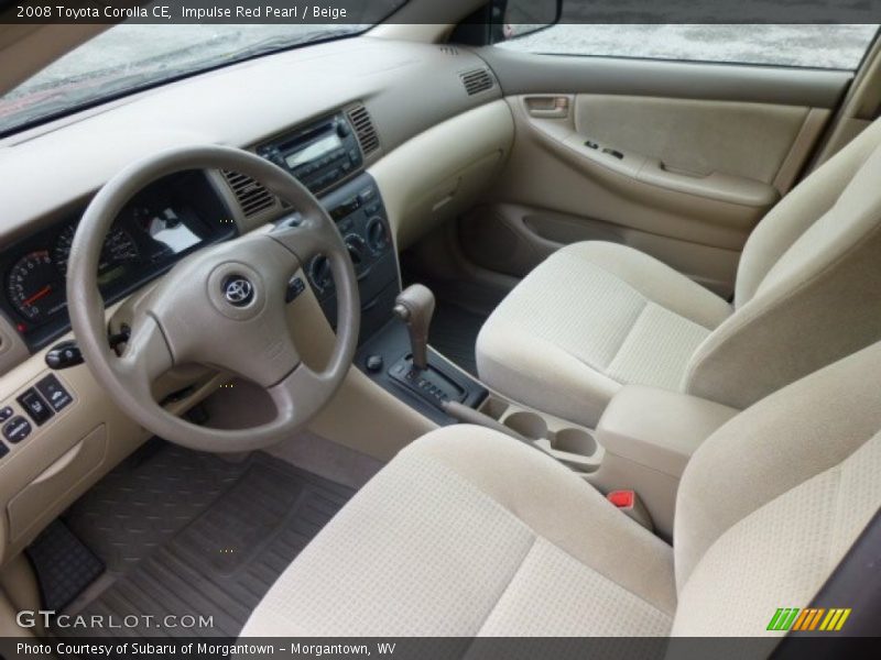Impulse Red Pearl / Beige 2008 Toyota Corolla CE