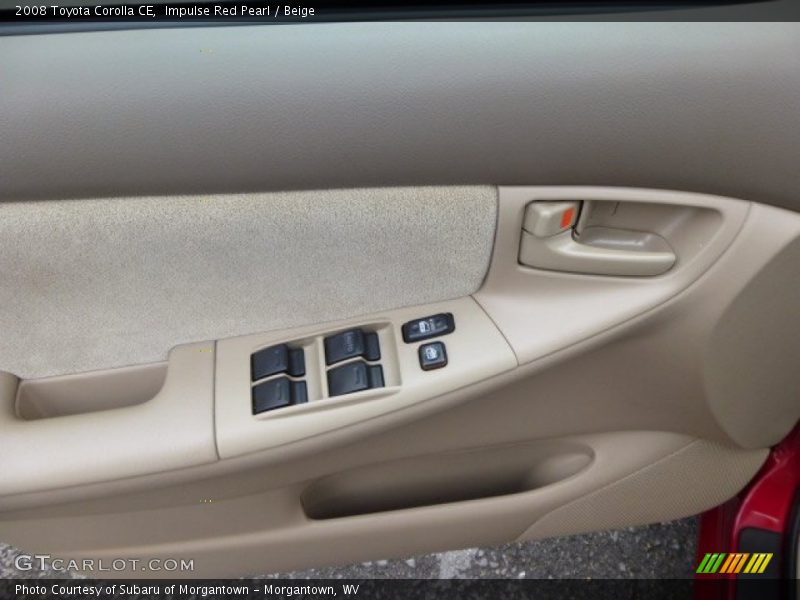 Impulse Red Pearl / Beige 2008 Toyota Corolla CE