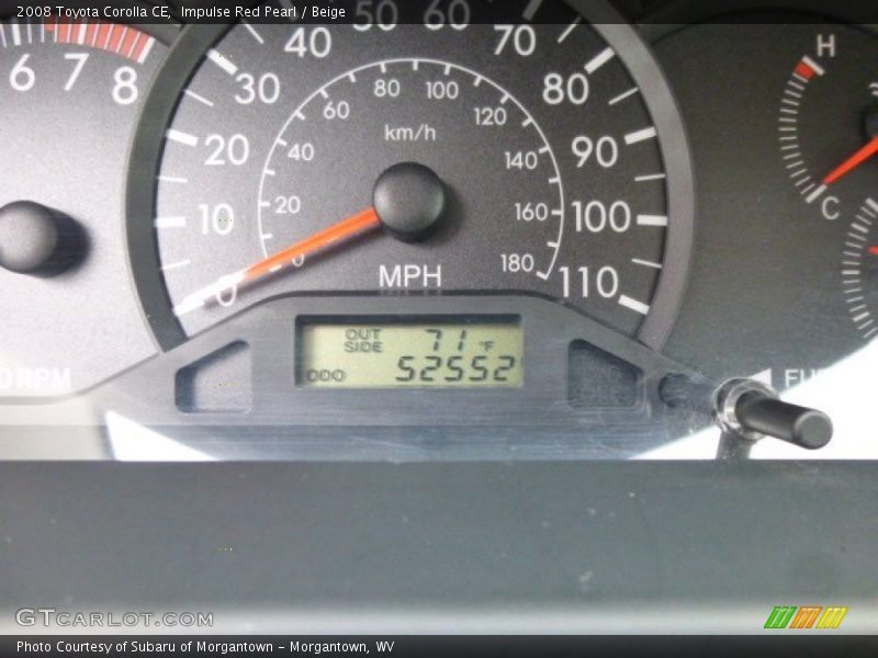 Impulse Red Pearl / Beige 2008 Toyota Corolla CE