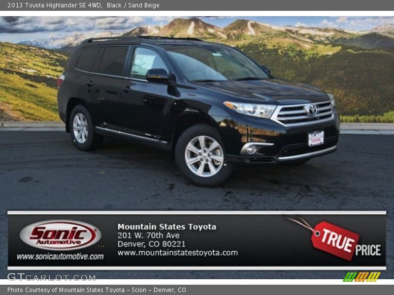 Black / Sand Beige 2013 Toyota Highlander SE 4WD