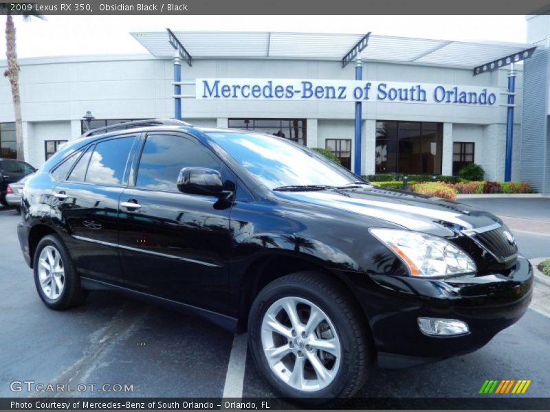Obsidian Black / Black 2009 Lexus RX 350