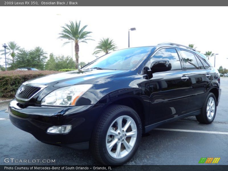 Obsidian Black / Black 2009 Lexus RX 350