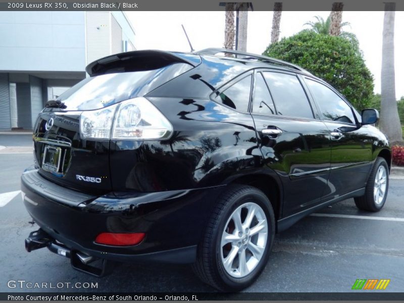 Obsidian Black / Black 2009 Lexus RX 350