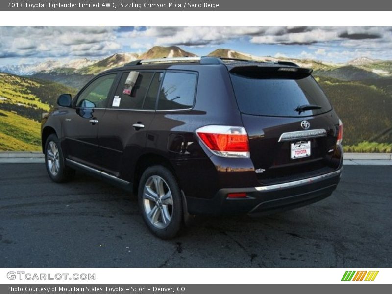 Sizzling Crimson Mica / Sand Beige 2013 Toyota Highlander Limited 4WD