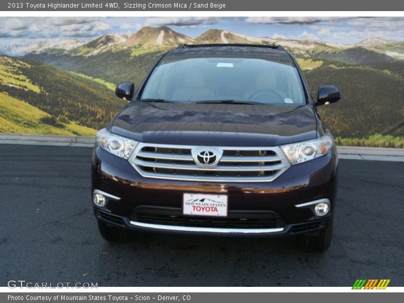 Sizzling Crimson Mica / Sand Beige 2013 Toyota Highlander Limited 4WD