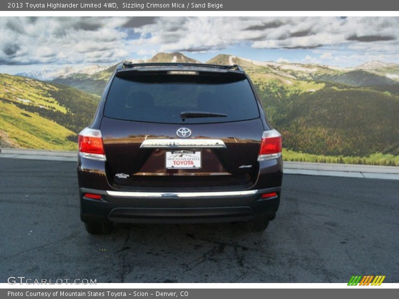 Sizzling Crimson Mica / Sand Beige 2013 Toyota Highlander Limited 4WD