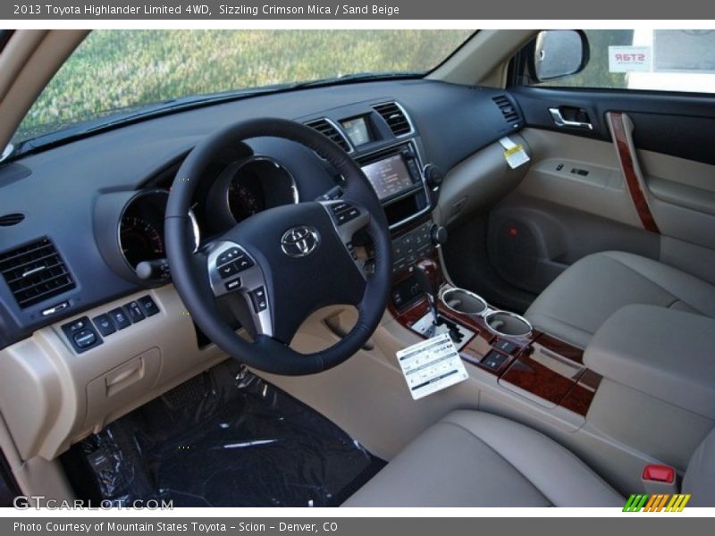 Sizzling Crimson Mica / Sand Beige 2013 Toyota Highlander Limited 4WD