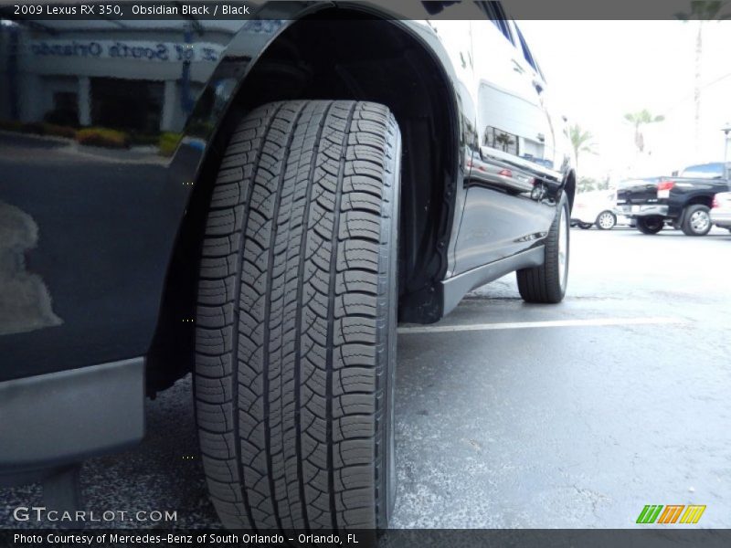Obsidian Black / Black 2009 Lexus RX 350