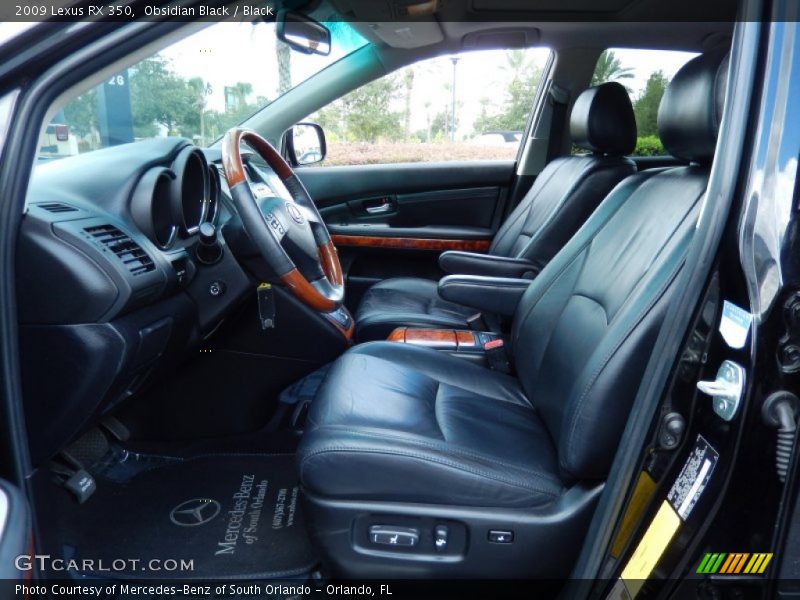 Obsidian Black / Black 2009 Lexus RX 350
