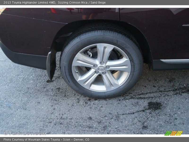 Sizzling Crimson Mica / Sand Beige 2013 Toyota Highlander Limited 4WD