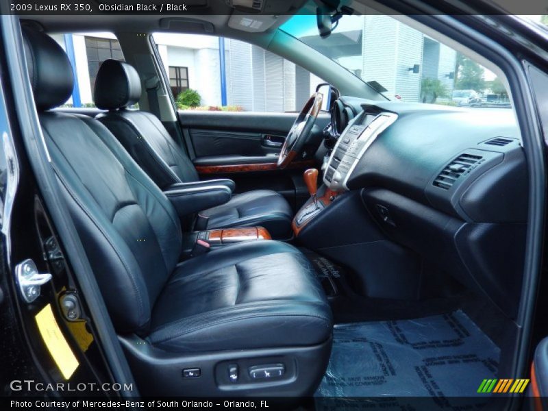 Obsidian Black / Black 2009 Lexus RX 350