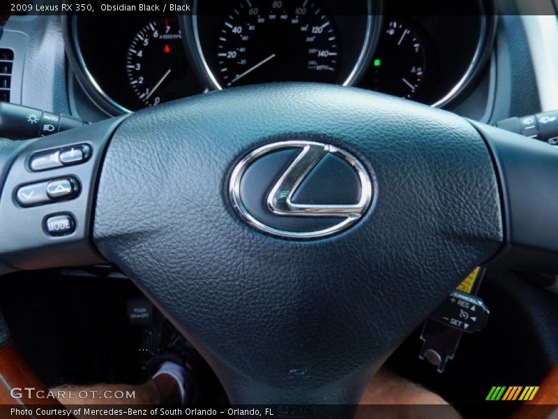 Obsidian Black / Black 2009 Lexus RX 350